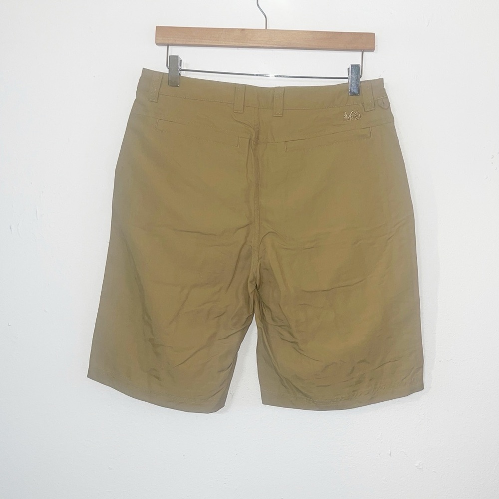REI men’s burlap UPF 50 the adventure quick drying khaki tan shorts - Picture 8 of 14